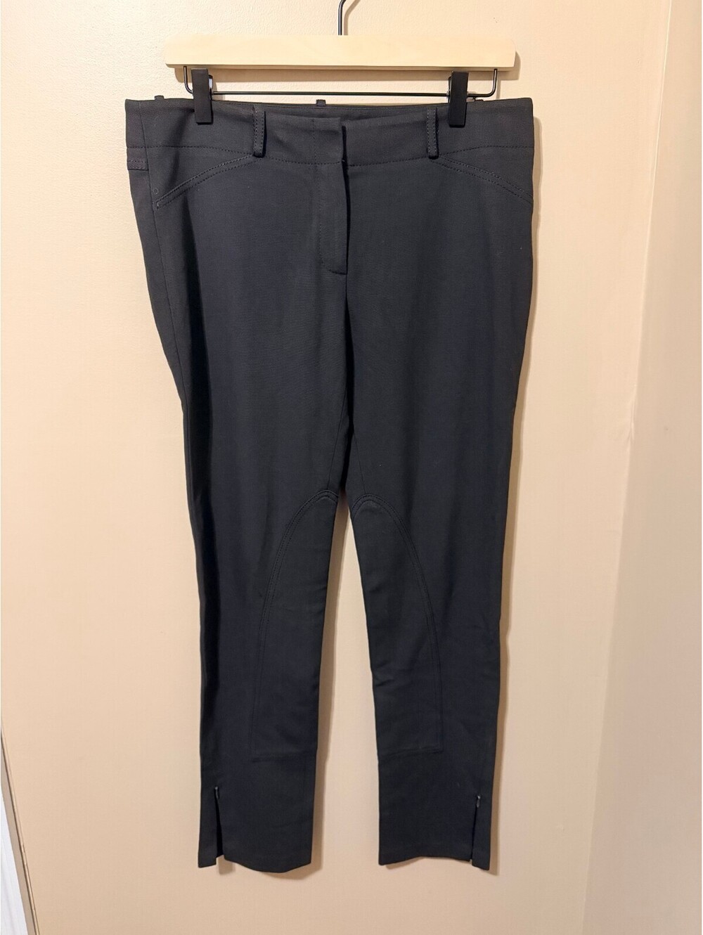 Tahari Dark Gray Stretch Career Dress Pants Ankle Zip Women's Size 8